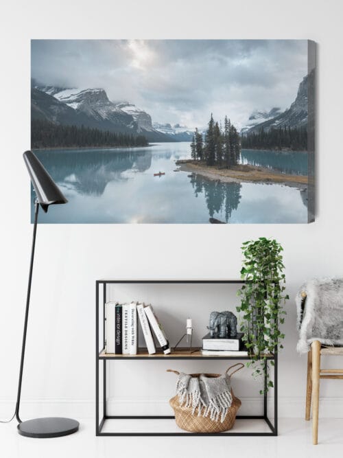 Obraz na płótnie Kajak na górskim jeziorze Fotografia  Premium Canvas - obrazek 9