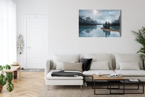 Obraz na płótnie Kajak na górskim jeziorze Fotografia  Premium Canvas - obrazek 6