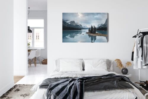 Obraz na płótnie Kajak na górskim jeziorze Fotografia  Premium Canvas - obrazek 7