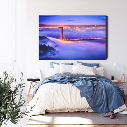 Obraz na płótnie Most Golden Gate we mgle Fotografia  Premium Canvas - obrazek 3