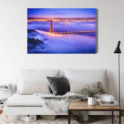 Obraz na płótnie Most Golden Gate we mgle Fotografia  Premium Canvas - obrazek 4