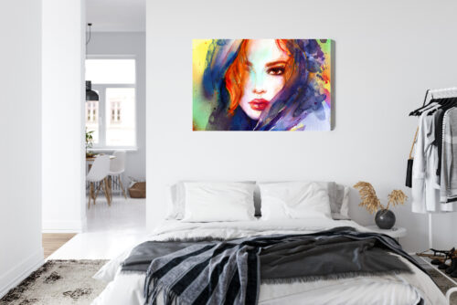 Obraz na płótnie Sztuka Portret kobiety z rudymi włosami Premium Canvas - obrazek 7