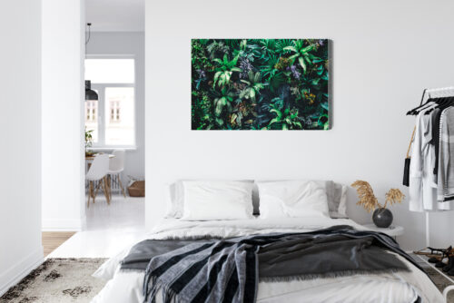Obraz na płótnie Tropikalna Roślinność Zielona Ściana Botaniczna  Premium Canvas - obrazek 7
