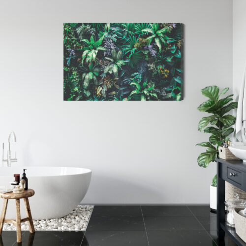 Obraz na płótnie Tropikalna Roślinność Zielona Ściana Botaniczna  Premium Canvas - obrazek 5