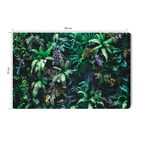 Obraz na płótnie Tropikalna Roślinność Zielona Ściana Botaniczna  Premium Canvas