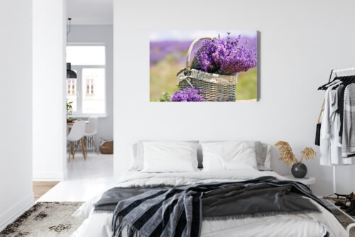 Obraz na płótnie Lawenda Kosz Kwiaty Prowansja  Premium Canvas - obrazek 7