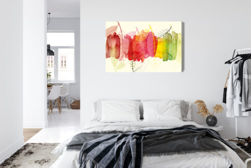 Obraz na płótnie Liście Akwarela Kolorowe Jesienne  Premium Canvas - obrazek 7