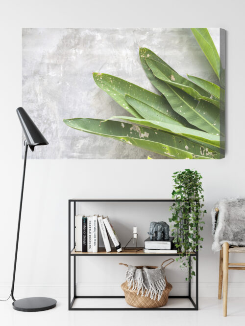 Obraz na płótnie Liście Tropikalne Minimalizm Zielony  Premium Canvas - obrazek 9