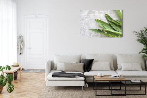Obraz na płótnie Liście Tropikalne Minimalizm Zielony  Premium Canvas - obrazek 6