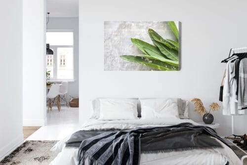 Obraz na płótnie Liście Tropikalne Minimalizm Zielony  Premium Canvas - obrazek 7