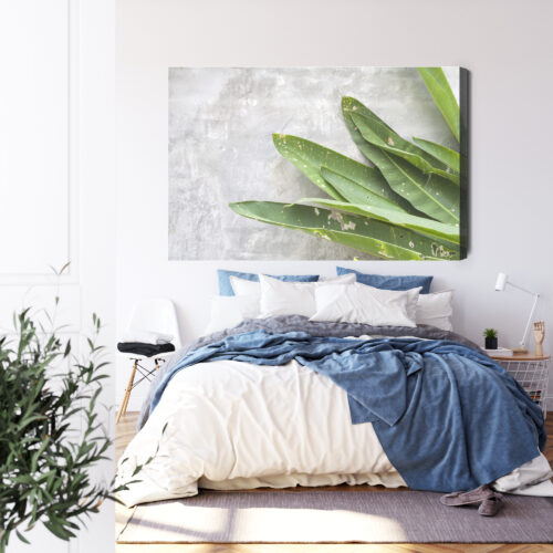 Obraz na płótnie Liście Tropikalne Minimalizm Zielony  Premium Canvas - obrazek 3
