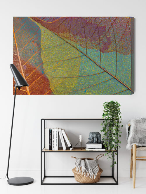 Obraz na płótnie Liść Natura Makrofotografia Kolorowa struktura  Premium Canvas - obrazek 9