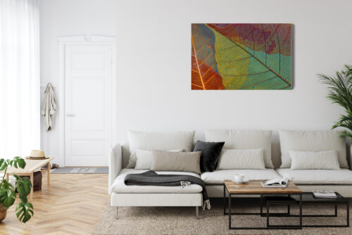 Obraz na płótnie Liść Natura Makrofotografia Kolorowa struktura  Premium Canvas - obrazek 6