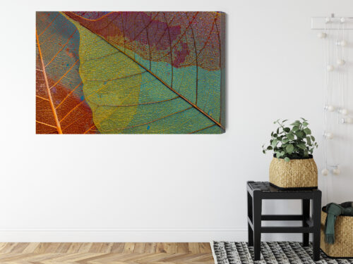 Obraz na płótnie Liść Natura Makrofotografia Kolorowa struktura  Premium Canvas - obrazek 8