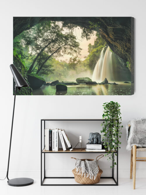 Obraz na płótnie Wodospad Tropikalna Dżungla Natura  Premium Canvas - obrazek 9
