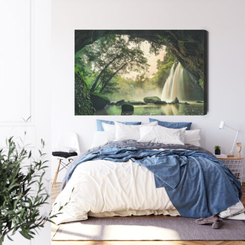 Obraz na płótnie Wodospad Tropikalna Dżungla Natura  Premium Canvas - obrazek 3