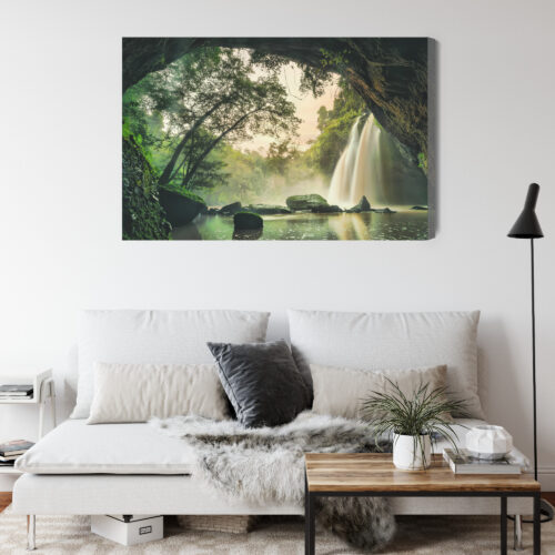 Obraz na płótnie Wodospad Tropikalna Dżungla Natura  Premium Canvas - obrazek 4