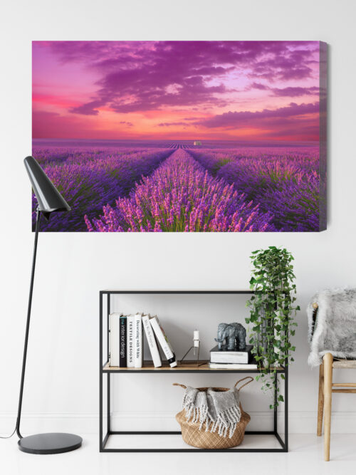 Obraz na płótnie Lawenda Panorama Zachód  Premium Canvas - obrazek 9