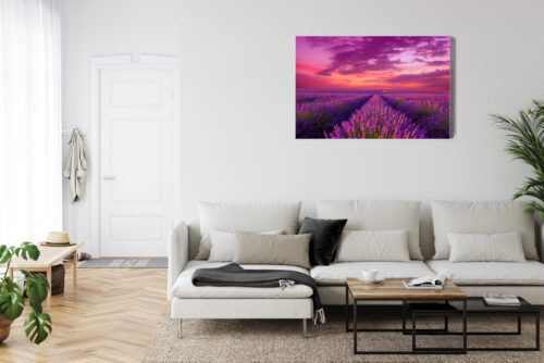 Obraz na płótnie Lawenda Panorama Zachód  Premium Canvas - obrazek 6