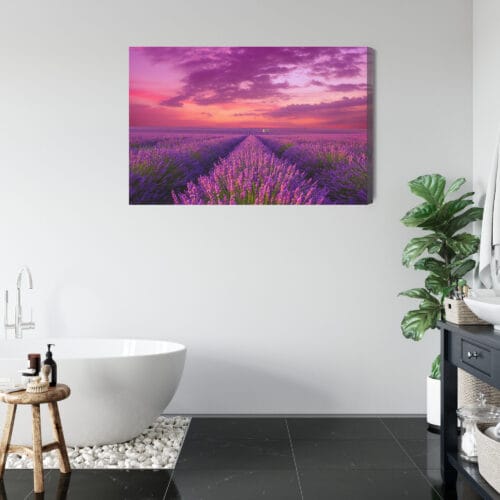 Obraz na płótnie Lawenda Panorama Zachód  Premium Canvas - obrazek 5
