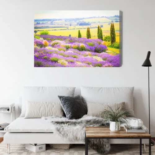 Obraz na płótnie Lawenda Krajobraz Prowansja  Premium Canvas - obrazek 4