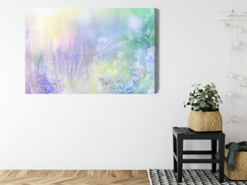 Obraz na płótnie Kwiaty Akwarela Łąka  Premium Canvas - obrazek 8