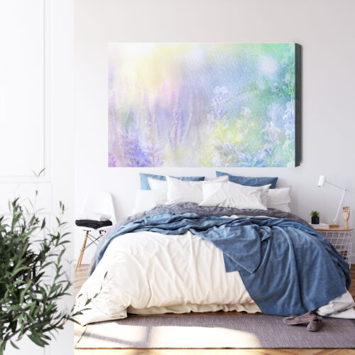 Obraz na płótnie Kwiaty Akwarela Łąka  Premium Canvas - obrazek 3