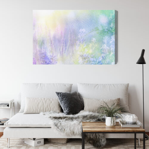 Obraz na płótnie Kwiaty Akwarela Łąka  Premium Canvas - obrazek 4