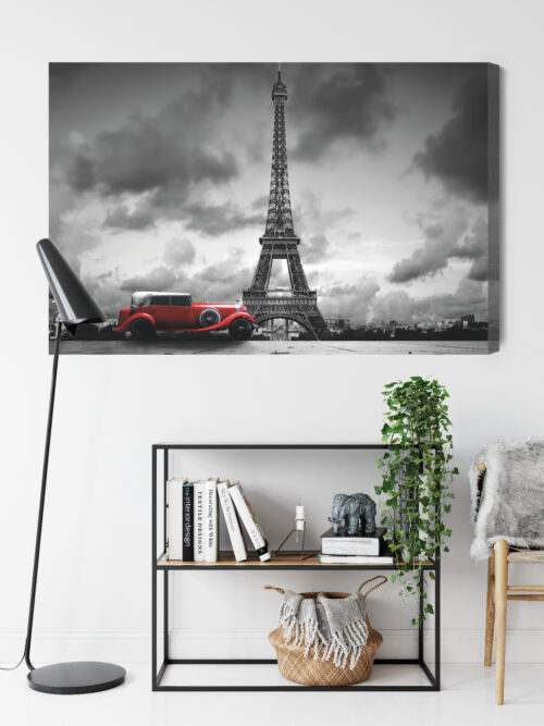 Obraz na płótnie Paryż Retro Auto  Premium Canvas - obrazek 9