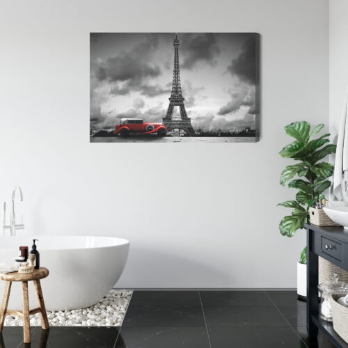 Obraz na płótnie Paryż Retro Auto  Premium Canvas - obrazek 5