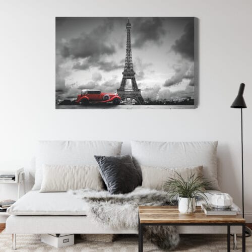 Obraz na płótnie Paryż Retro Auto  Premium Canvas - obrazek 4