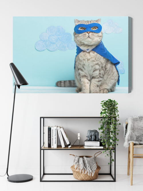 Obraz na płótnie Zwierzęta Kot superbohater Premium Canvas - obrazek 9