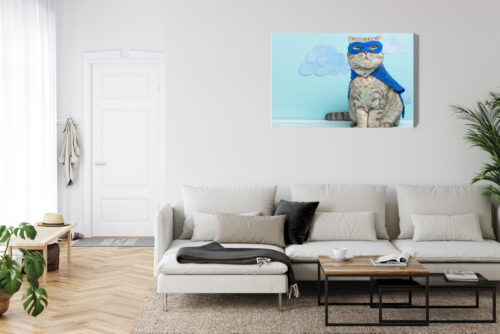 Obraz na płótnie Zwierzęta Kot superbohater Premium Canvas - obrazek 6