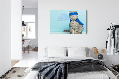 Obraz na płótnie Zwierzęta Kot superbohater Premium Canvas - obrazek 7