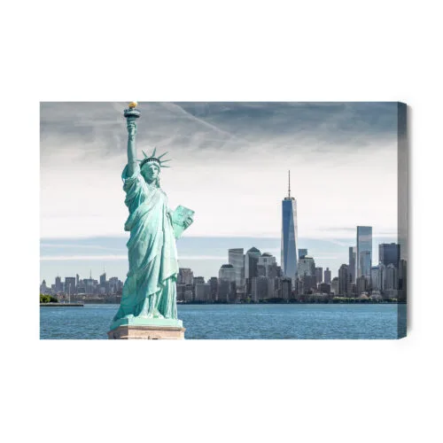 Obraz na płótnie Nowy Jork Fotografia Statua  Premium Canvas - obrazek 2