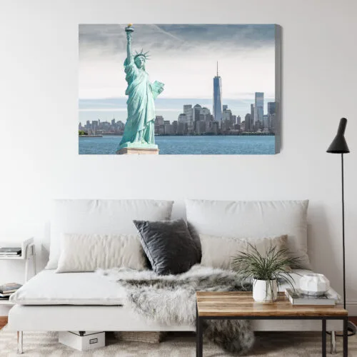 Obraz na płótnie Nowy Jork Fotografia Statua  Premium Canvas - obrazek 4