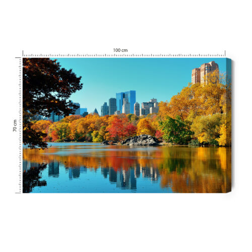 Obraz na płótnie Central Park Jesień Panorama Miasta  Premium Canvas