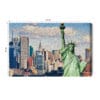 Obraz na płótnie Nowy Jork Malarstwo Statua  Premium Canvas