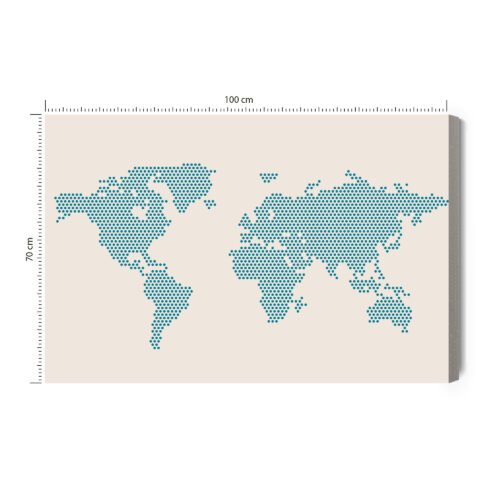 Obraz na płótnie Mapa Nowoczesna Piksele  Premium Canvas