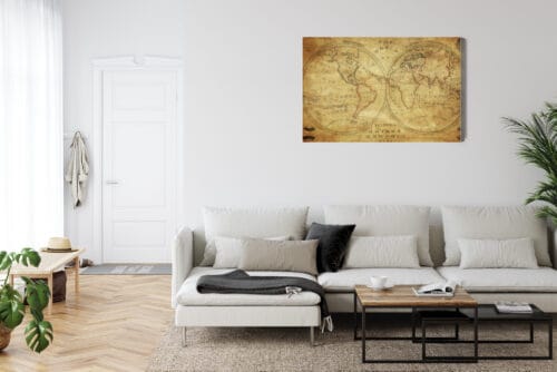 Obraz na płótnie Mapa Vintage Globus  Premium Canvas - obrazek 6