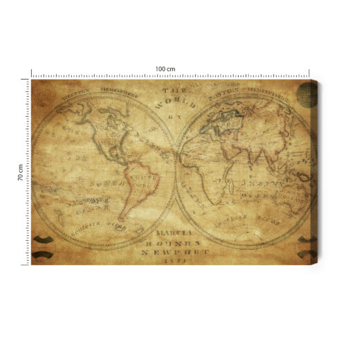 Obraz na płótnie Mapa Vintage Globus  Premium Canvas