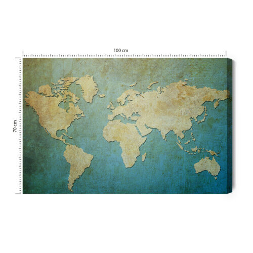 Obraz na płótnie Mapa Świata Vintage Styl retro i tekstura  Premium Canvas