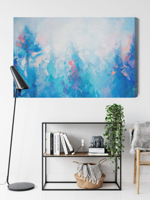 Obraz na płótnie Las Abstrakcja Zima  Premium Canvas - obrazek 9