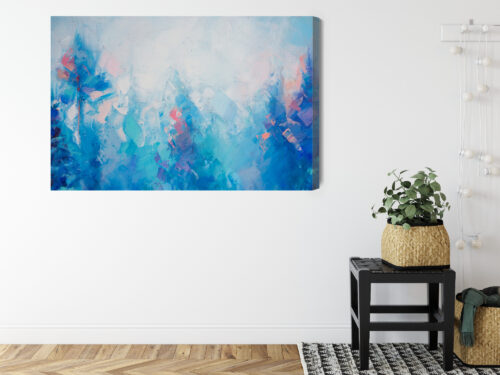 Obraz na płótnie Las Abstrakcja Zima  Premium Canvas - obrazek 8