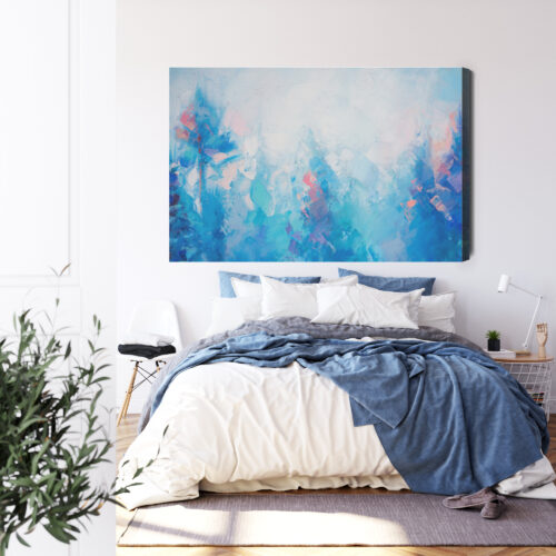 Obraz na płótnie Las Abstrakcja Zima  Premium Canvas - obrazek 3