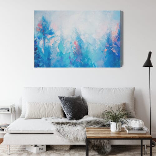 Obraz na płótnie Las Abstrakcja Zima  Premium Canvas - obrazek 4