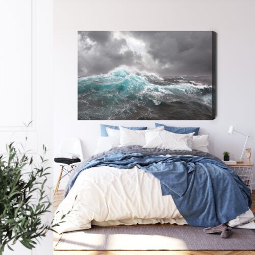 Obraz na płótnie Ocean Fotografia Burza  Premium Canvas - obrazek 3
