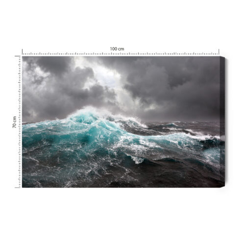Obraz na płótnie Ocean Fotografia Burza  Premium Canvas