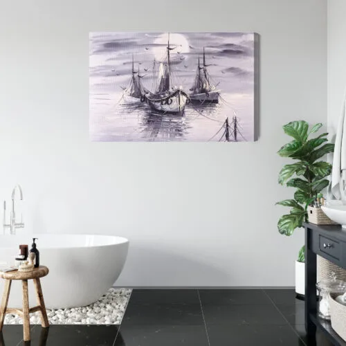 Obraz na płótnie Statki Impresjonizm Morze  Premium Canvas - obrazek 5