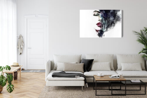 Obraz na płótnie Kobieta Akwarela Twarz  Premium Canvas - obrazek 6